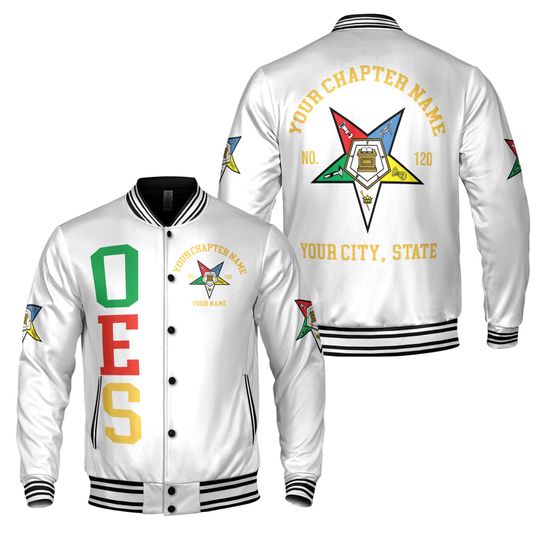 Discover Customize Name Order of the Eastern Star OES Pentagon Jacket
