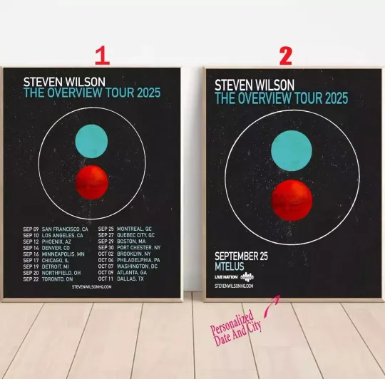 Discover Custom Steven Wilson Tour 2025 Poster - Wall Decor