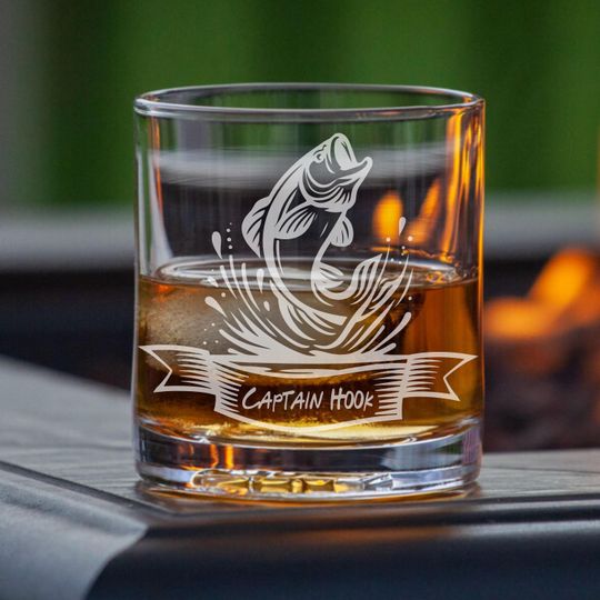 Discover Personalized Fishing Engraved Glass  Custom Beer Pint,