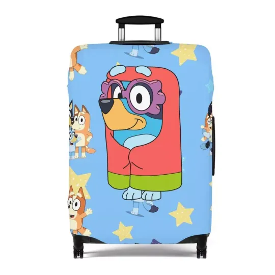 Discover Disneyyy BlueyDad Dad Luggage Cover, Kids Travel Suitcase