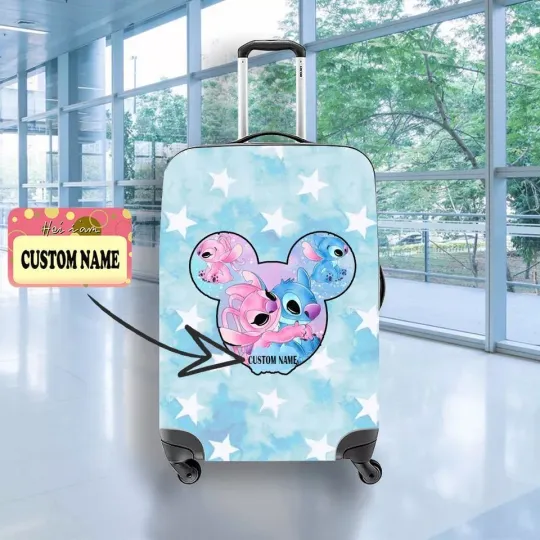 Discover Disneyyy Stitchh Star Luggage Cover, Personalized Suitcase Protector for Travel