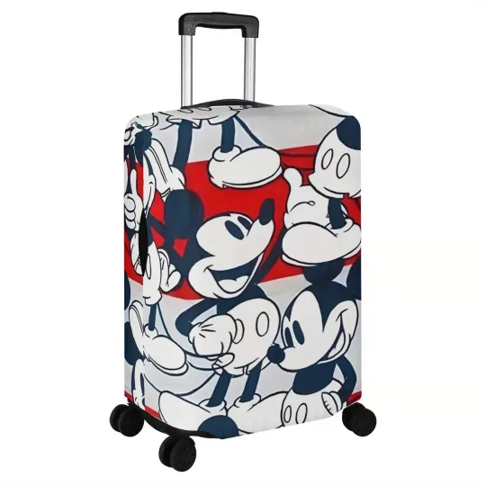 Discover Stitchh Cartoon Luggage Cover, Durable Polyester, Washable, Travel Protector