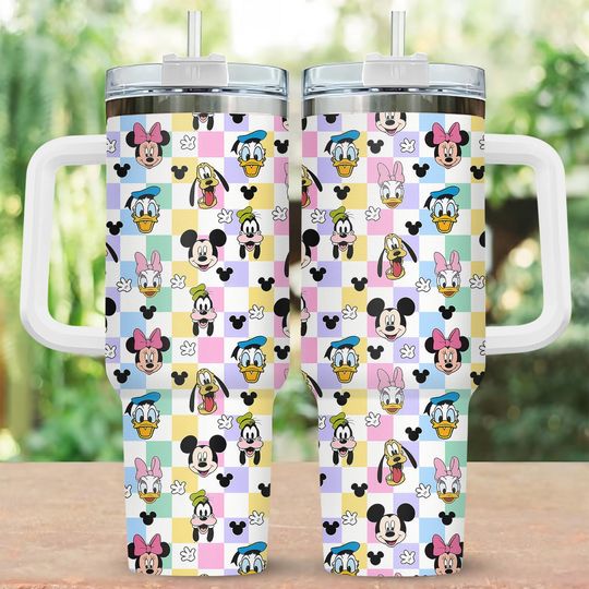 Discover Mickeyy and Friends 40oz Tumbler, Pastel Summer Mug Gift