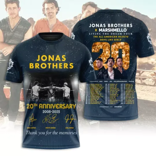 Discover Jonas Brothers 3D Apparel Shirt