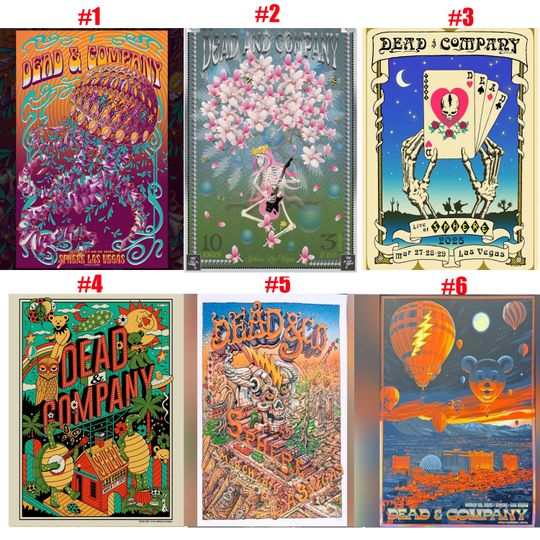 Discover Custom Dead & Company March 27th 28th 29th 2025The Sphere Las Vegas Poster