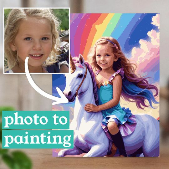 Discover Personalized Paint by Numbers | "Magical Unicorn Ride" Paint by Numbers Kit