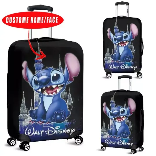 Discover Stitchh Castle Suitcase Cover, Disneyyy Adventure Awaits Personalized Cover
