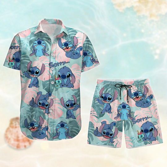 Discover Funny Stitchh Button Shirt/Shorts, Stitchh Hawaiian Shirt