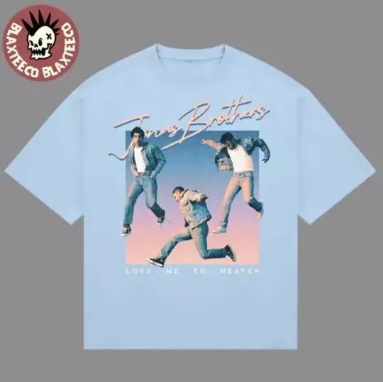 Discover Jonas Brothers Love Me To Heaven Single Cover Retro T-Shirt