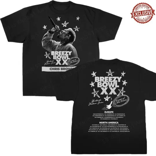 Discover 2025 Tour Breezy Bowl XX 20 Year Of Music T-Shirt Gift For Fan Size