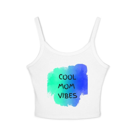 Discover Cool Mom Vibes Spaghetti Strap Tank Top, Summer Top