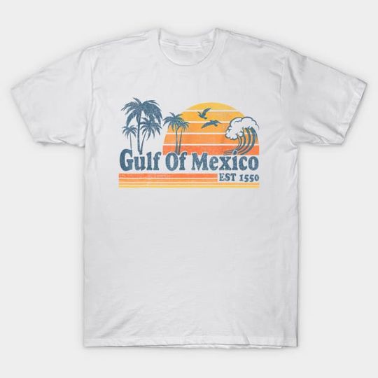 Discover Gulf of Mexico Est 1550 Retro Vintage Beach - Gulf Of Mexico Est 1550 - T-Shirt
