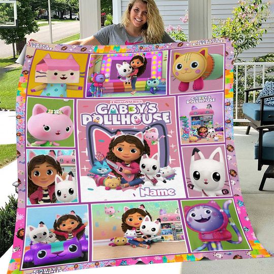 Discover Personalized Gabbys Dollhouse Blanket, Gabbys Dollhouse Fleece Blanket