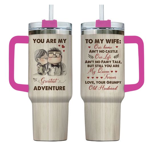 Discover Carl And Ellie Valentine 40oz Tumbler, Up Movie Tumbler Cup, Old Husband