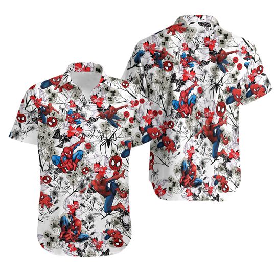 Discover Spider Hero 3D All Over Printed Hawaiian Shirt, Superhero