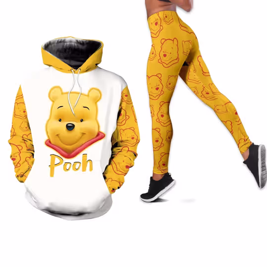 Discover Disneyyy winniee the poohh 3D Hoodie and Leggings Set