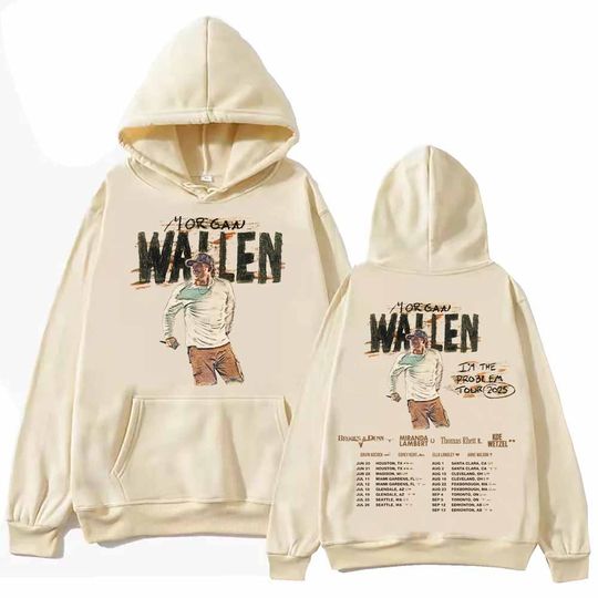 Discover Wallen Western I'm the Problem Tour 2025 Double Sided Hoodie, Fans Gift