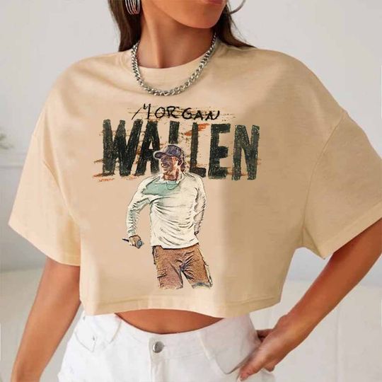 Discover Wallen Western I'm the Problem Tour 2025 Crop Tops T-shirt, Fans Gift
