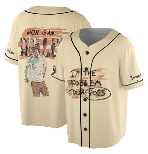 Discover Morgan I am The Problem Tour 2025 Baseball Jersey, Cowboy Western Music Concert Jersey