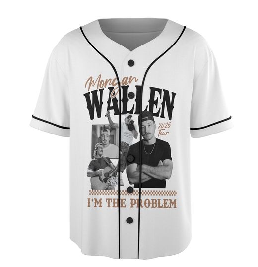 Discover Morgan I'm The Problem Tour 2025 Baseball Jersey, Wallen Concert 2025