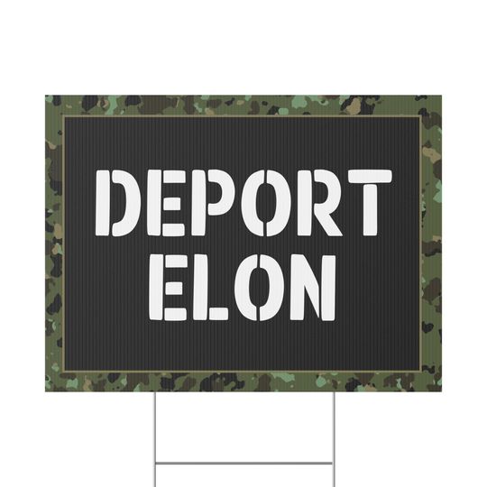 Discover Deport Elon Yard Sign, Anti Trump Yard Sign,  Multiple Sizes, Democracy Yard Sign, Democrat Yard Sign, Gift for Democrat