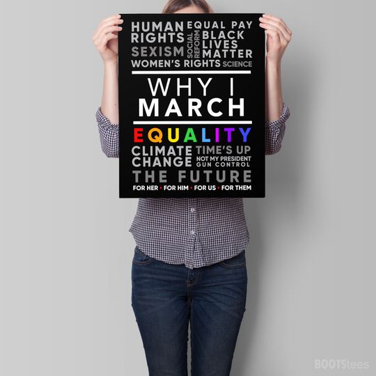 Discover Why I March Protest Sign PRINTABLE Yard Sign