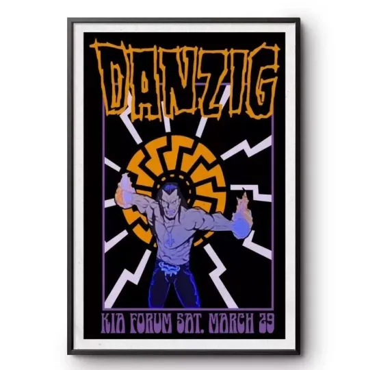 Discover Danzig Kia Forum, Inglewood, CA Mar 29 2025 Tour Poster