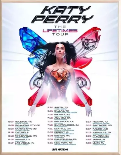 Discover Katy Perry US Lifetimes Tour 2025 Poster