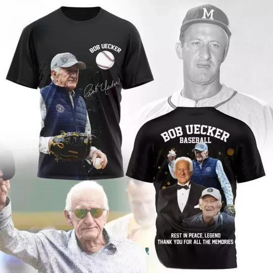 Discover Bob Uecker Baseball Thank You For All The Memories Shirt 3d