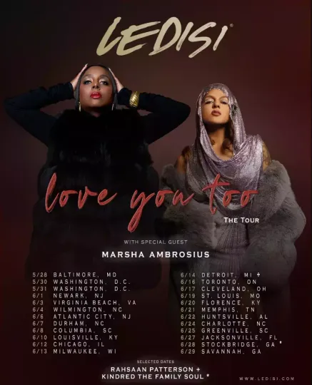 Discover Poster Ledisi Love You Too 2025 Tour Poster, gift for fans