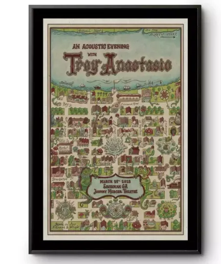 Discover New!! Trey Anastasio In Savannah, GA On Mar 29 2025 Tour Poster