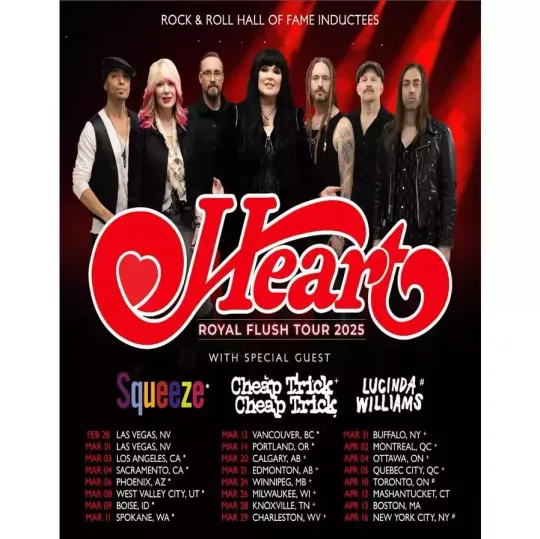 Discover Poster ANN WILSON Heart Royal Flush Tour 2025 Poster, gift for fans