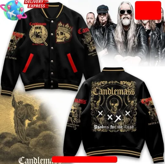 Discover Candlemass Psalms for the Dead Jacket 3D Baseball Tour 2025