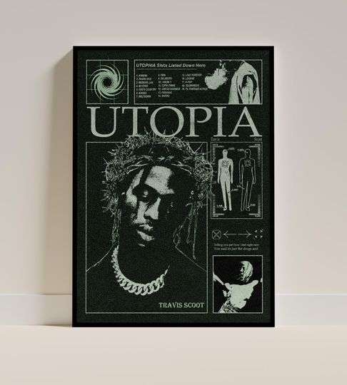 Discover Travis UTOPIA Digital Poster, Hip-Hop Wall Decor