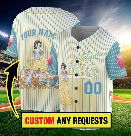 Discover Snoww Whitee Baseball Jersey, Disneyyy Princess Baseball Shirt, Disneyyy Character Jersey Shirt, Magicc Kingdom Jersey Men