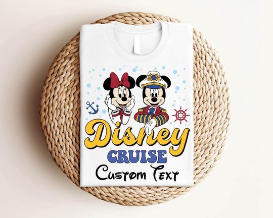 Discover Custom Disneyyy Cruise T-Shirt, Custom Text Shirt, Happiest Place on Earth, Mickeyy and Minniee