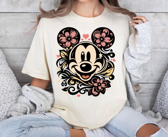 Discover Floral Mickeyy mouse Shirt, Classic Mickeyy Shirt, Flower Mickeyy Shirt