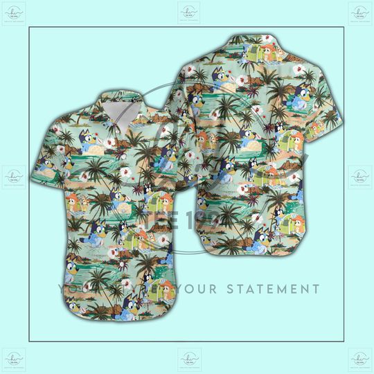 Discover Cute Blue-y Family Hawaiian Shirt, Rad Dad Hawaiian Shirt, Hawaiian Set Gift