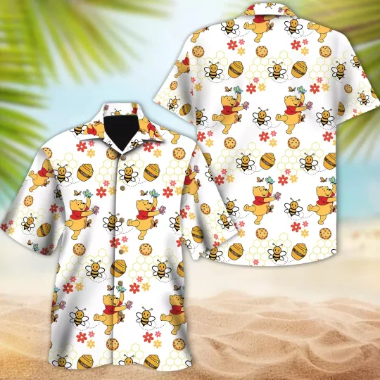 Discover Disneyyy Pooh and Friends Hawaiian Shirt, winniee the poohh Button Up Shirt