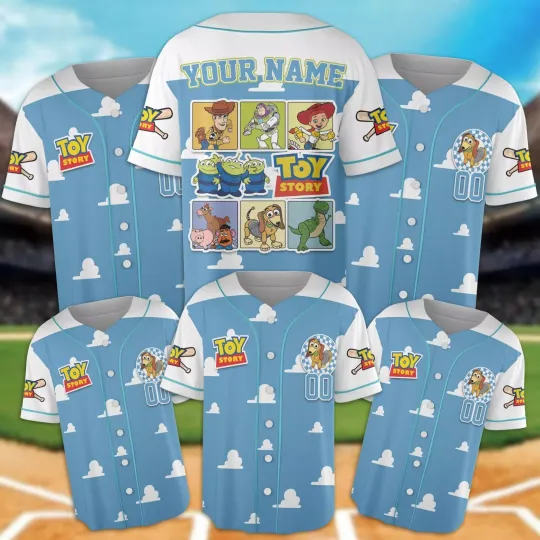Discover Custom Slinky toy stories Disneyyy Baseball Jersey Team