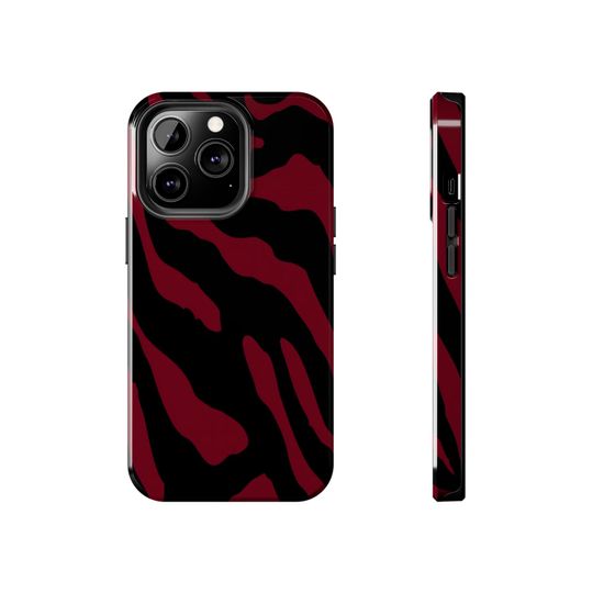 Discover Wild Stripe Tough Phone Cases, Stylish Phone Protection, Bold Pattern Cases for Animal Lovers