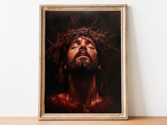 Discover The Crown of Thorns Art Print - Christian Wall Art, Passion of Christ Poster