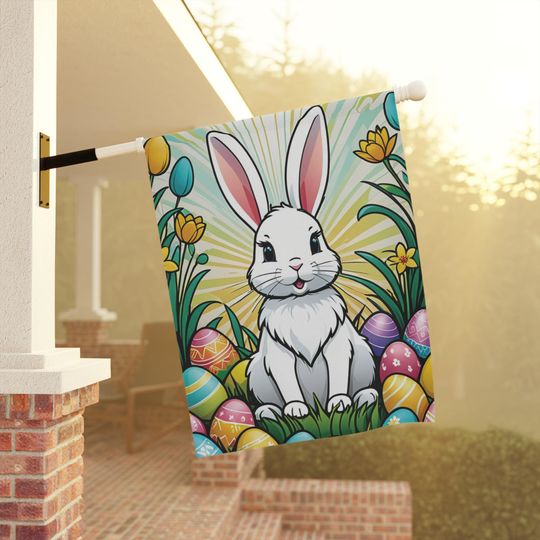 Discover Easter Bunny House Flag, Home Decor