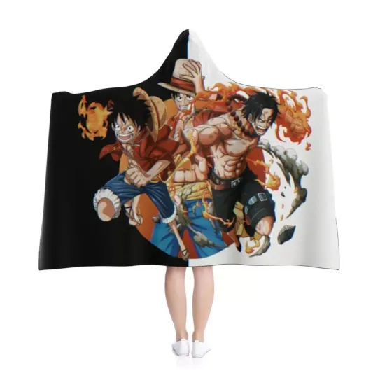 Discover One Piece Anime Hooded Blanket – Cozy Wearable Blanket for Fans