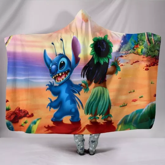 Discover Lilo And Stitchh Hooded Blankets – Lilo And Stitchh Anime Cute Hooded Blankets