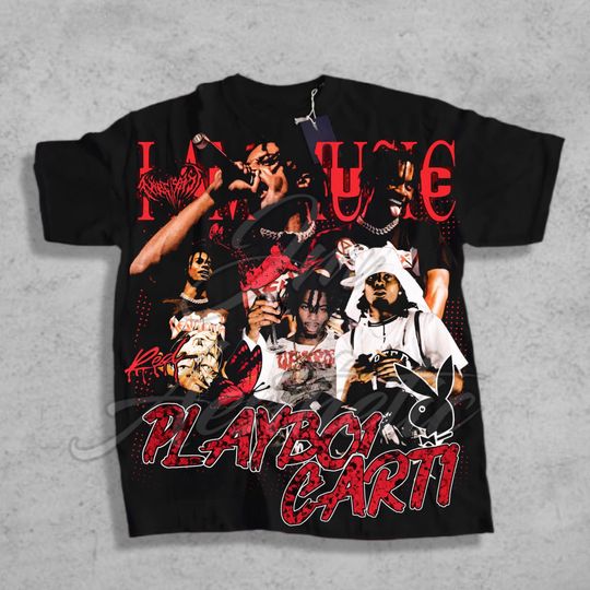 Discover Playboi Carti I AM MUSIC Tour Whole Lotta Red Merch Die lit graphic Tshirt