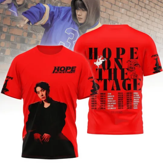 Discover J Hope   Hope On The Stage Tour 2025 3D T Shirt