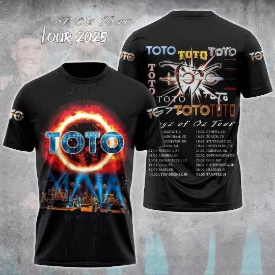Discover ToTo Band Dogz of Oz Tour 2025 AOP 3D T Shirt