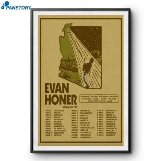 Discover Evan Honer Spring Tour 2025 Poster Photo Wall ArtHome Decor