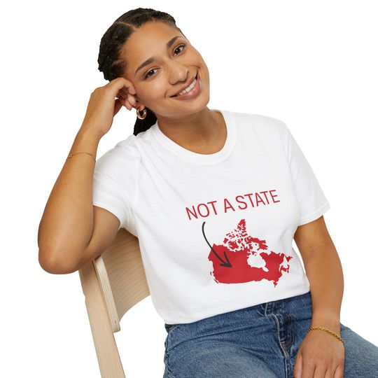 Discover Canada Not a State Unisex T-Shirt Support Canadian Tee  Canadian Pride Shirt Patriotic Apparel Anti MAGA Pro Canada Map